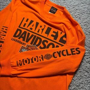 Harley Davidson Shirt Mens Large Crewneck Long Sleeve Legendary Motorcycles HD
